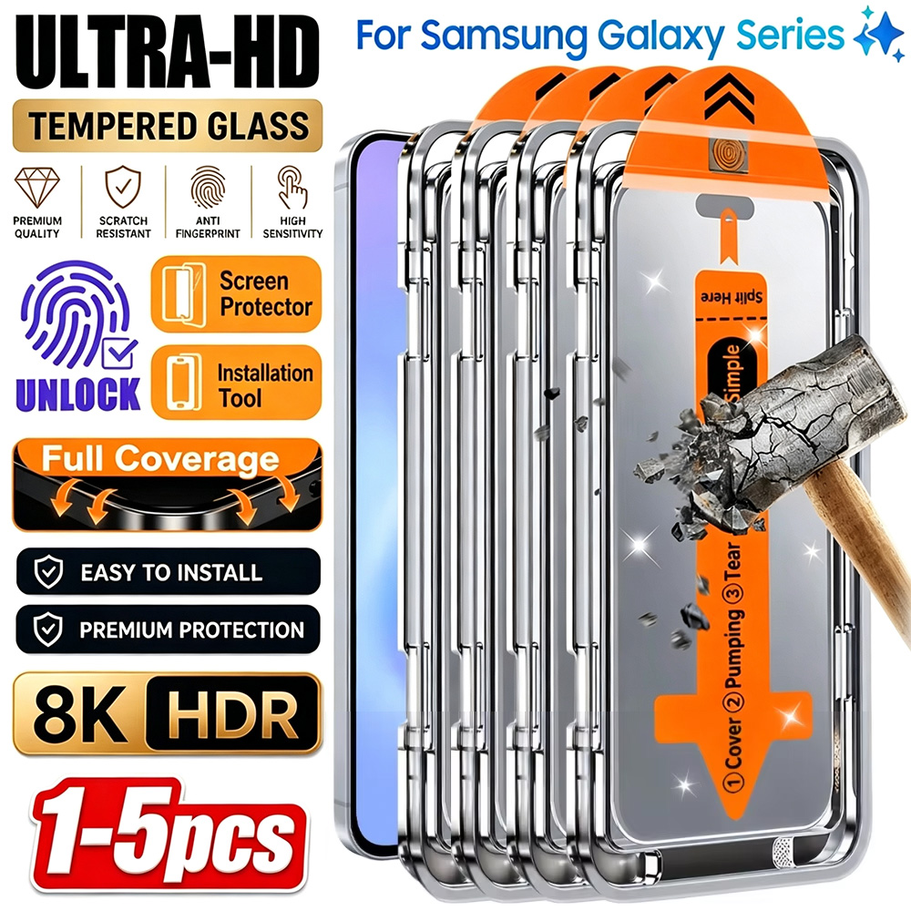Screen Alignment Tool - NNBILI 1-5개입 HD 강화유리 화면 보호기,