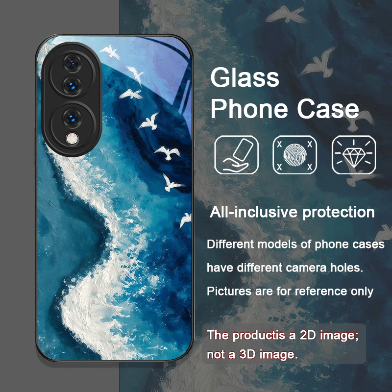 여름 해변 푸른 바다 물결 프린트 강화유리 폰 케이스  - Huawei Mate 60 리뷰 및 가격