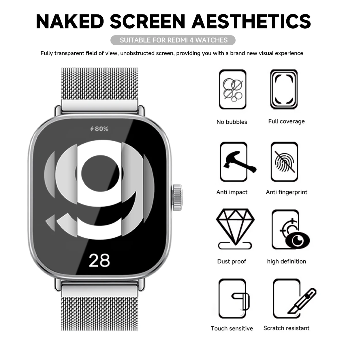 샤오미 레드미 워치 5 용 강화 유리, 액티브 스마트  - Smartwatch Screen Film 리뷰 및 가격